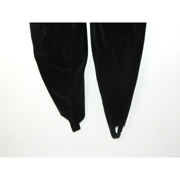 Karen Kane Jumpsuit Women's Small Black Velour Velvet 90's Y2K Stirrups Pockets - Picture 8 of 10